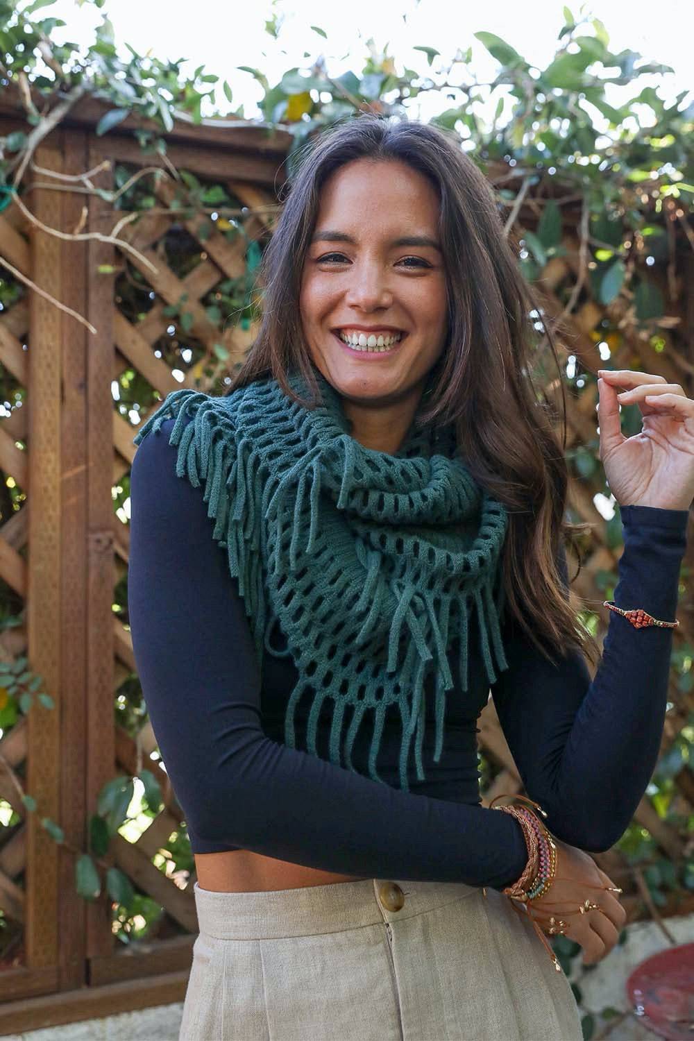 Chenille Tassel Infinity Scarf | CozyCouture® - Stringspeed