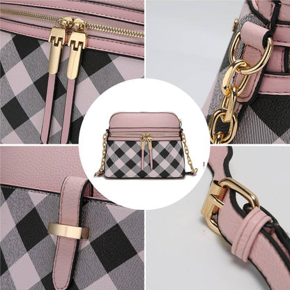 Checkered Crossbody Handbag | CozyCouture® - Stringspeed