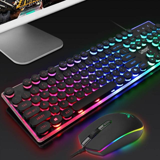 LED Backlight Gaming USB Wired Keyboard Mouse Set | TechTonic® - Stringspeed