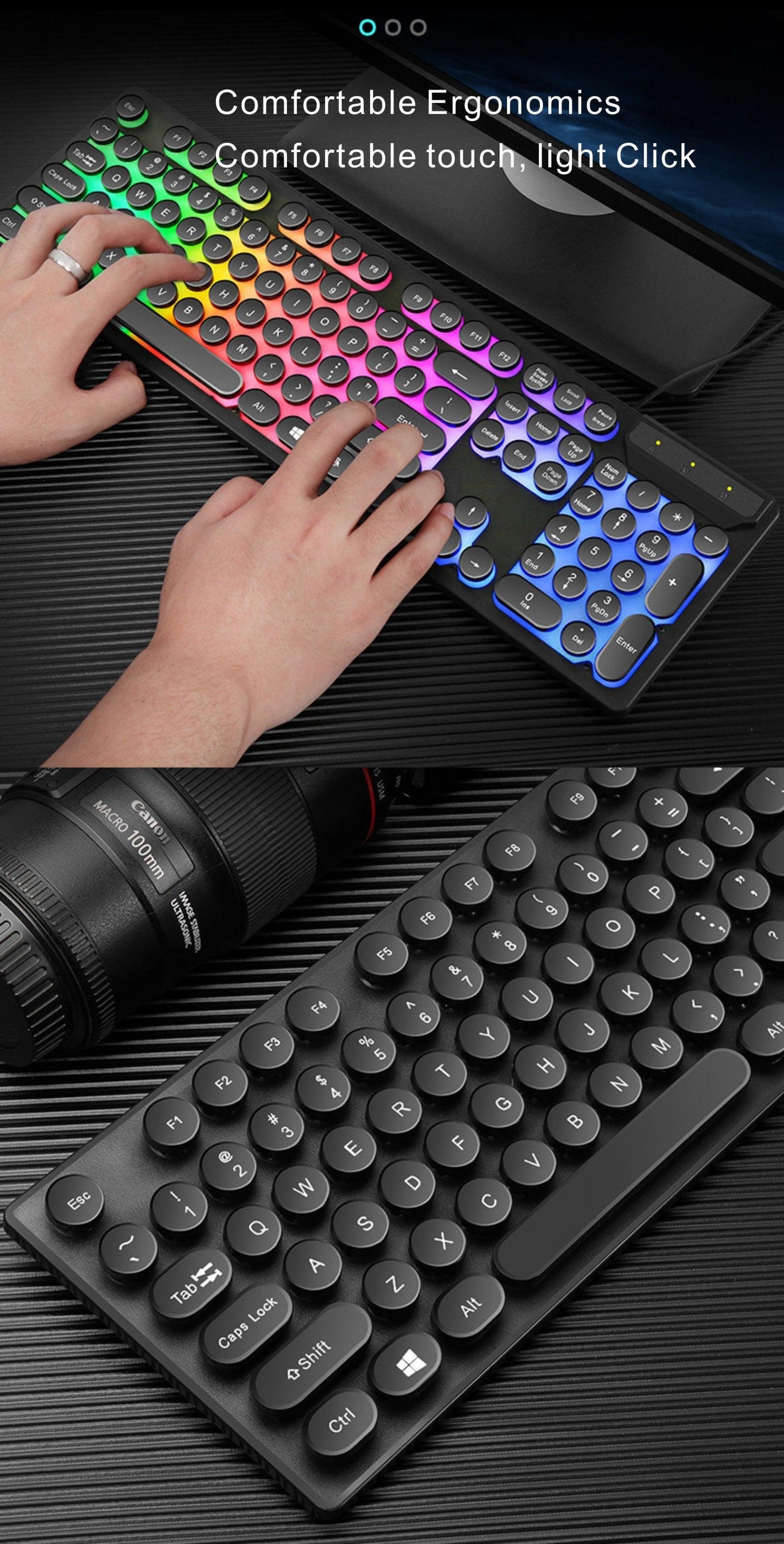 USB Wired Light Up Gaming Keyboard & Mouse Set | TechTonic® - Stringspeed