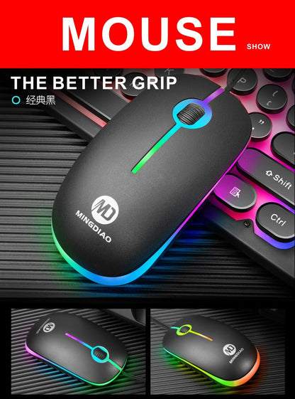 USB Wired Light Up Gaming Keyboard & Mouse Set | TechTonic® - Stringspeed