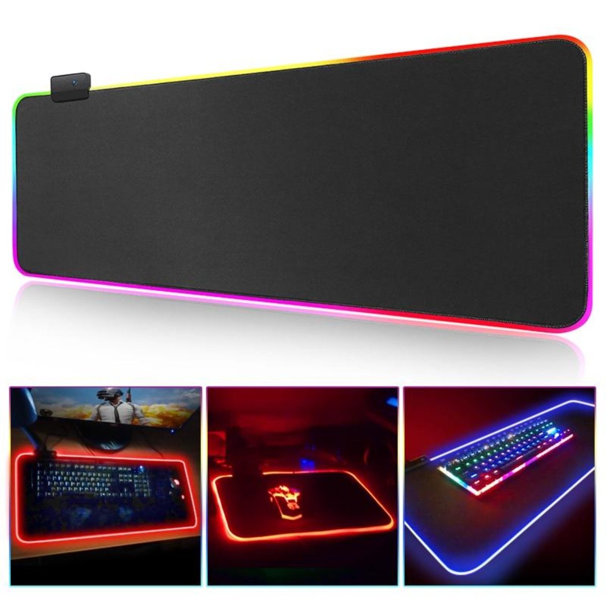 Ninja Dragons RGB Gaming 1 Touch Light Up Mouse Pad - Large Size | TechTonic® - Stringspeed