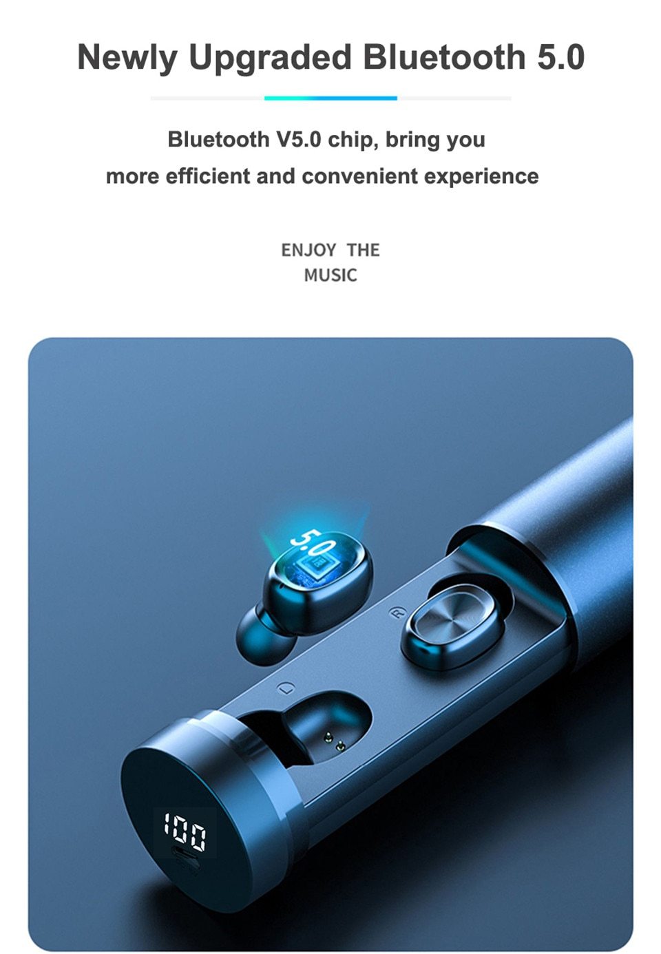 True Wireless Bluetooth 5.0 Earbuds | TechTonic® - Stringspeed