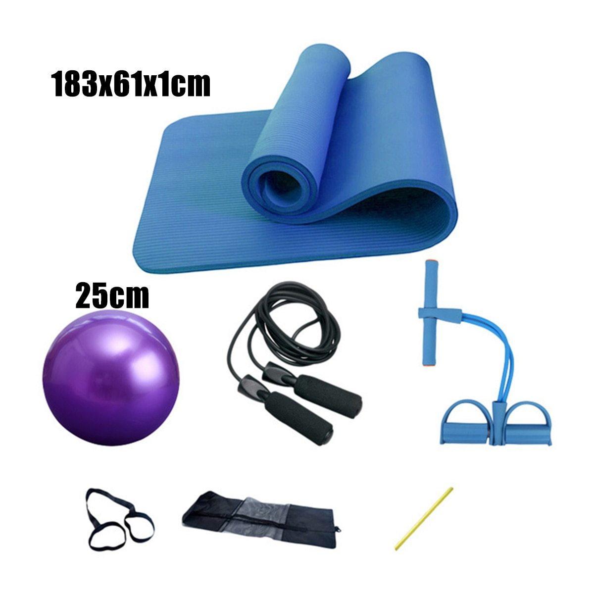 Deluxe Yoga Fitness 5 pcs Exercise Set | ERGOHeal® - Stringspeed