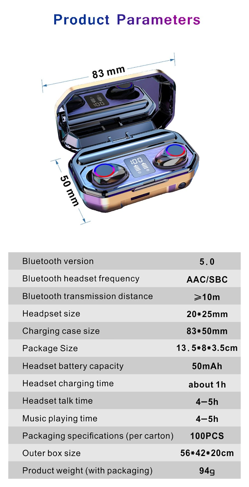 M12PRO 3D Surround Sound Bluetooth 5.0 True Wireless | TechTonic® - Stringspeed