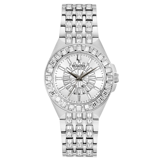 Bulova® Ladies' Watch | Crystal Phantom | 110 Baguette Crystals - Stringspeed