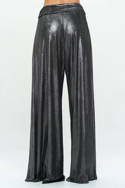 Metallic Pants | Elastic Waist | Pockets | CozyCouture® - Stringspeed