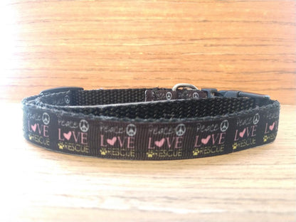 Peace Love and Rescue Collar | PetPals® - Stringspeed