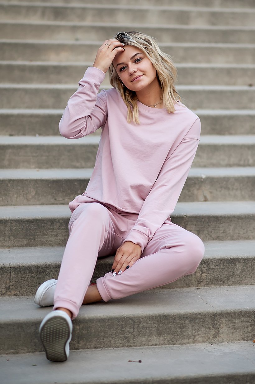 Sweatsuit Set in Blush Pink | CozyCouture® - Stringspeed