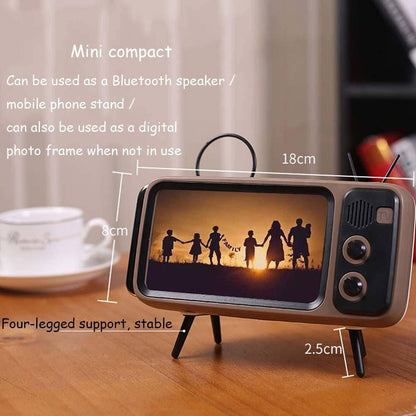 Retro TV Stand for Phone | Bluetooth Speaker | TechTonic® - Stringspeed