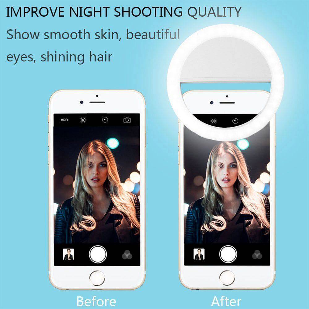 Portable Selfie Ring | Clip On | Mobile Phone | TechTonic® - Stringspeed