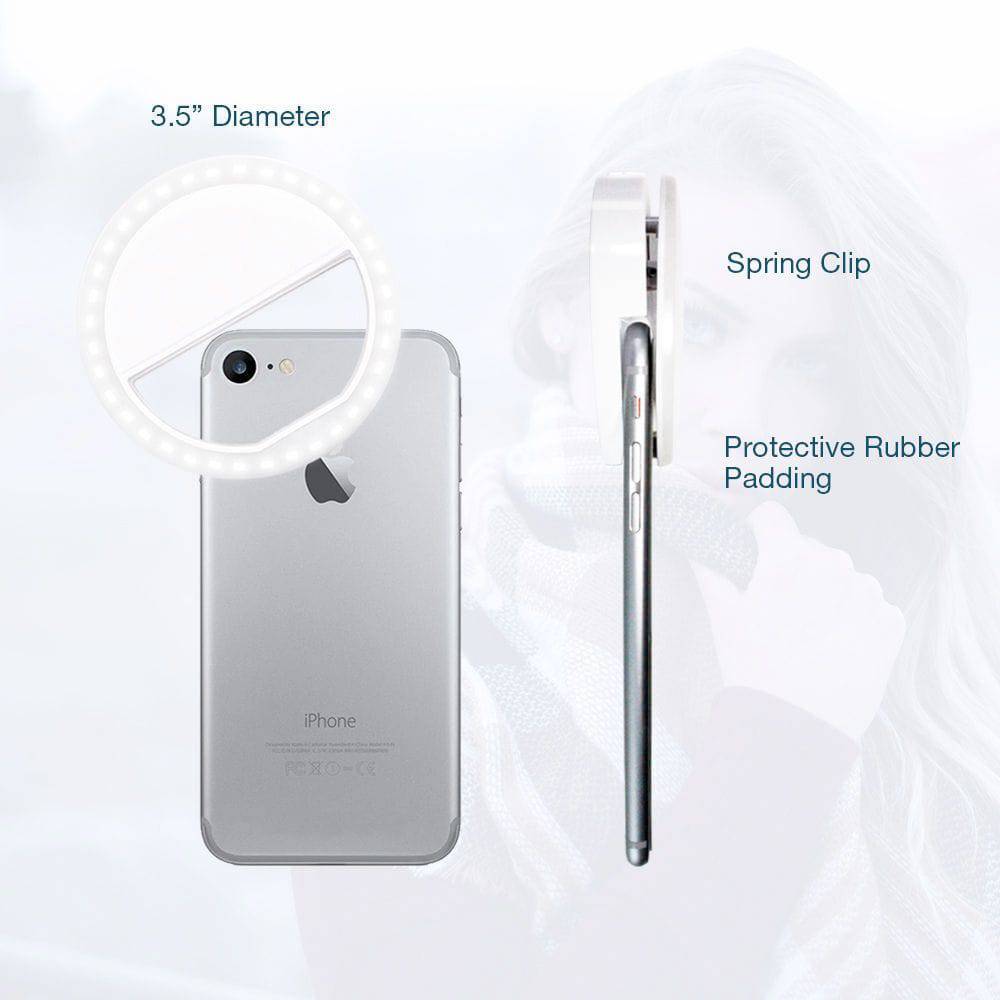 Portable Selfie Ring | Clip On | Mobile Phone | TechTonic® - Stringspeed